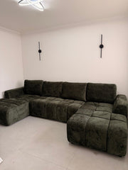 Shanghai Luxury U Shape Sofa Bed - Green