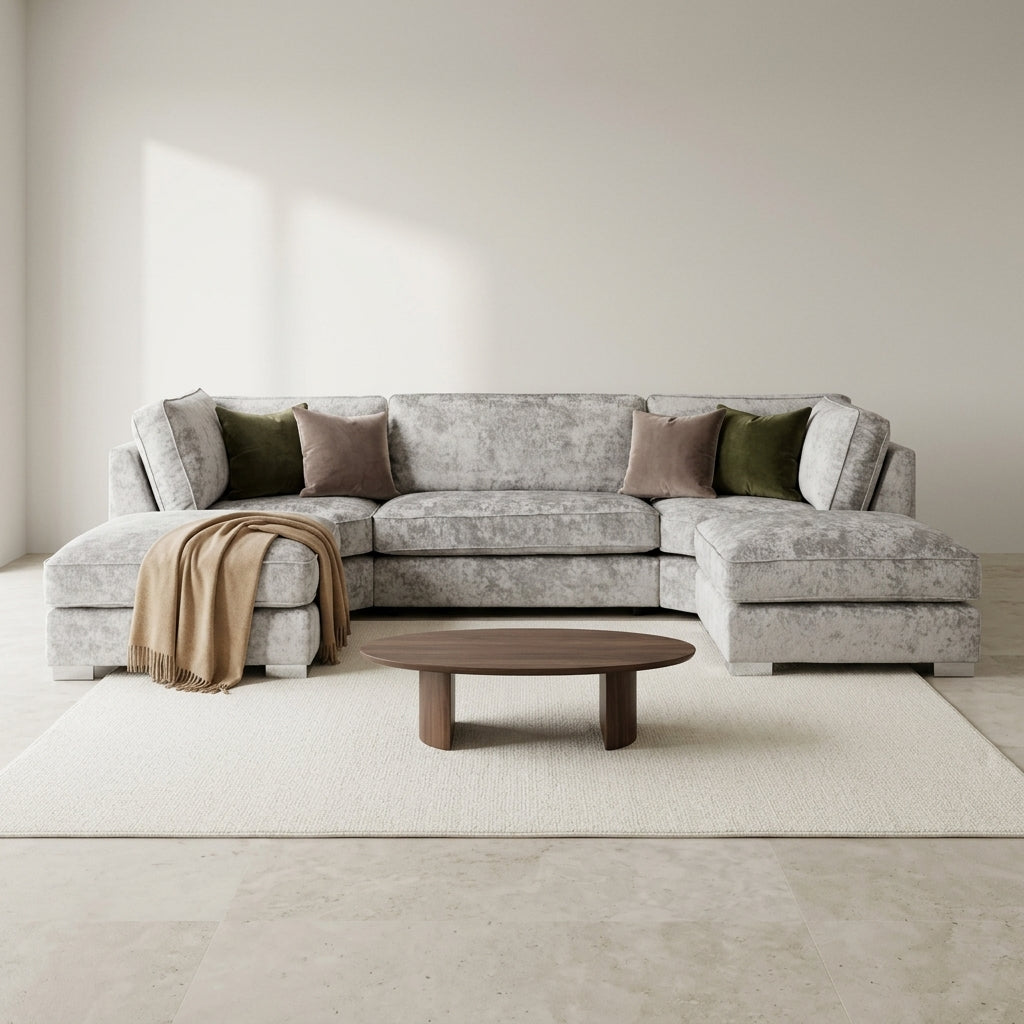 Bishop Fullback Alaska Truffle U Shape Sofa