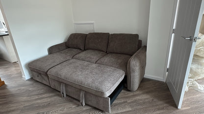 Moscow Universal Corner Sofabed With Storage - Brown