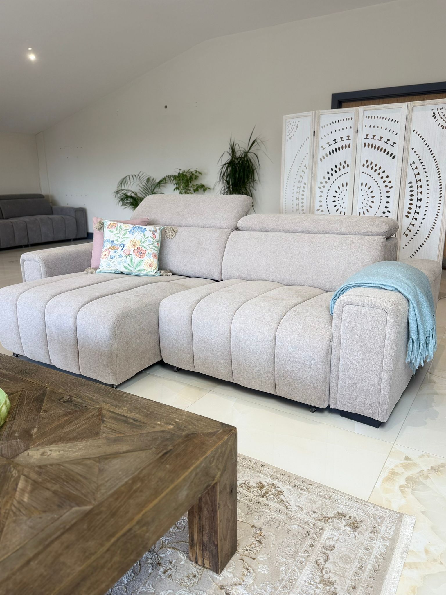 Molly 3 Seater Electric Sofa Bed - Beige