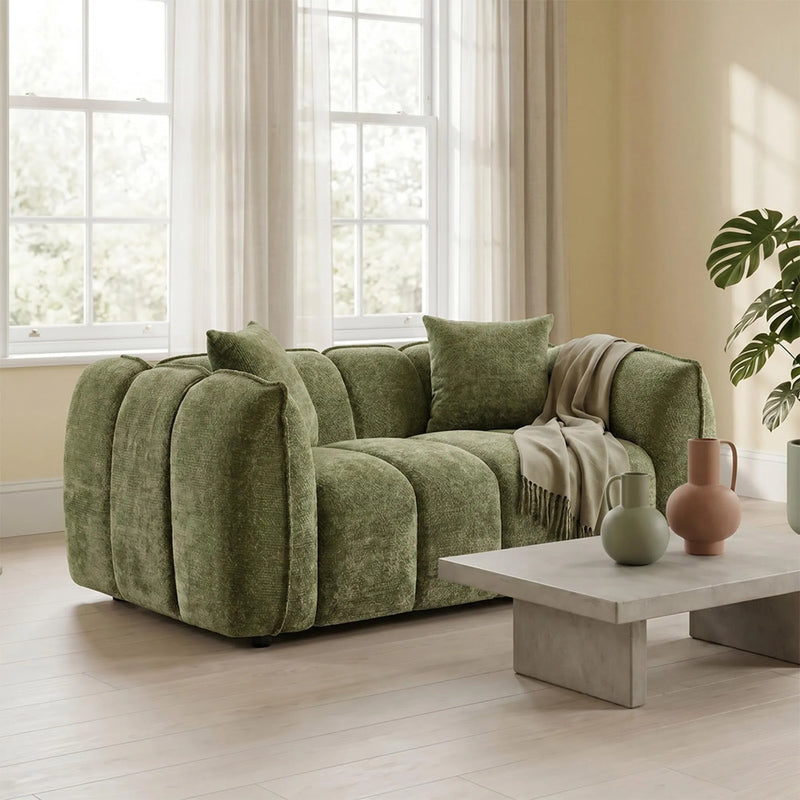 Venice 2 Seater Sofa - Olive Green