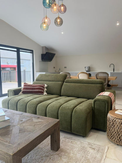 Molly 3 Seater Electric Sofa Bed - Green