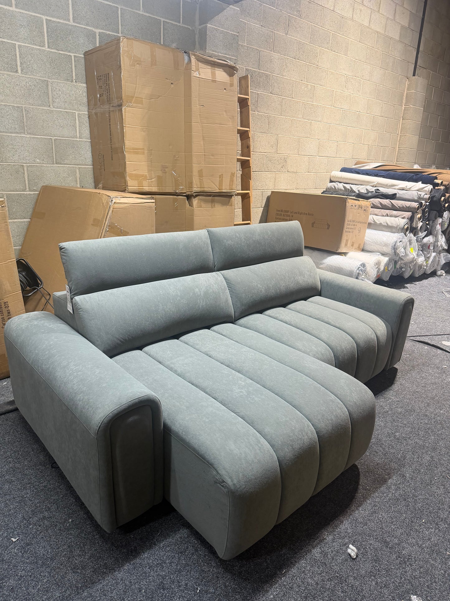 Molly Electric Sofa Bed - Grey Plush Velvet