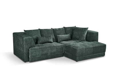Brooklyn Electric Storage Right Hand Sofa Bed - Green Pre-Order