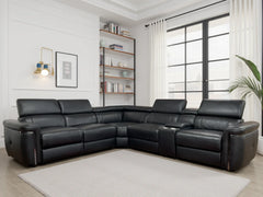 Somerville Electric Recliner Corner Sofa - Black