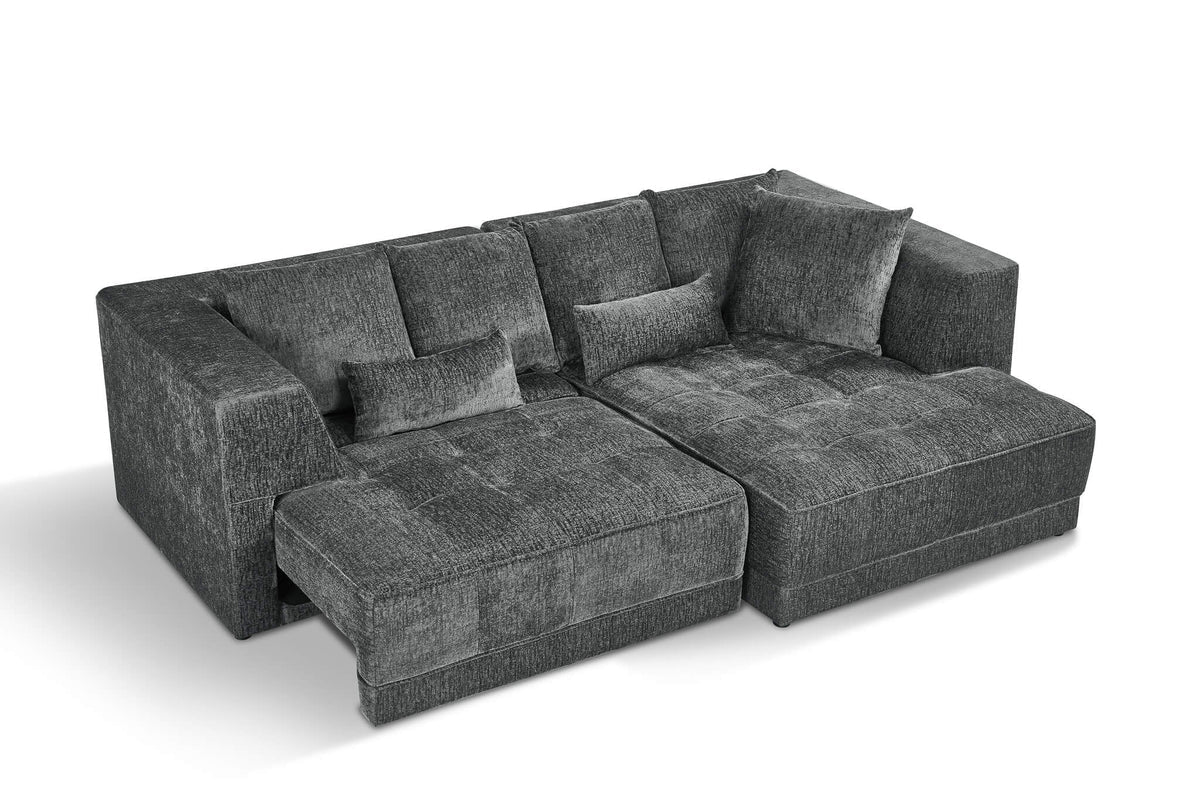 Brooklyn Electric Storage Right Hand Sofa Bed - Dark Grey Pre-Order