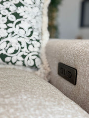 Florence Cloud Electric Seat Extension Sofa Bed  - Beige