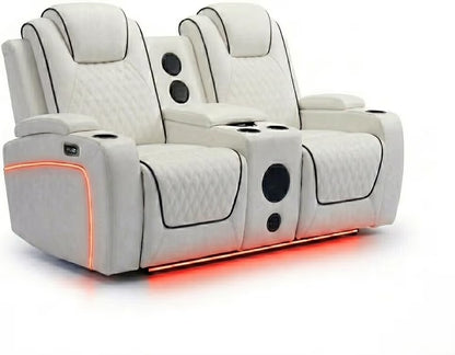 Tuscany 3+2 Electric Entertainment Recliner Sofa - Cream