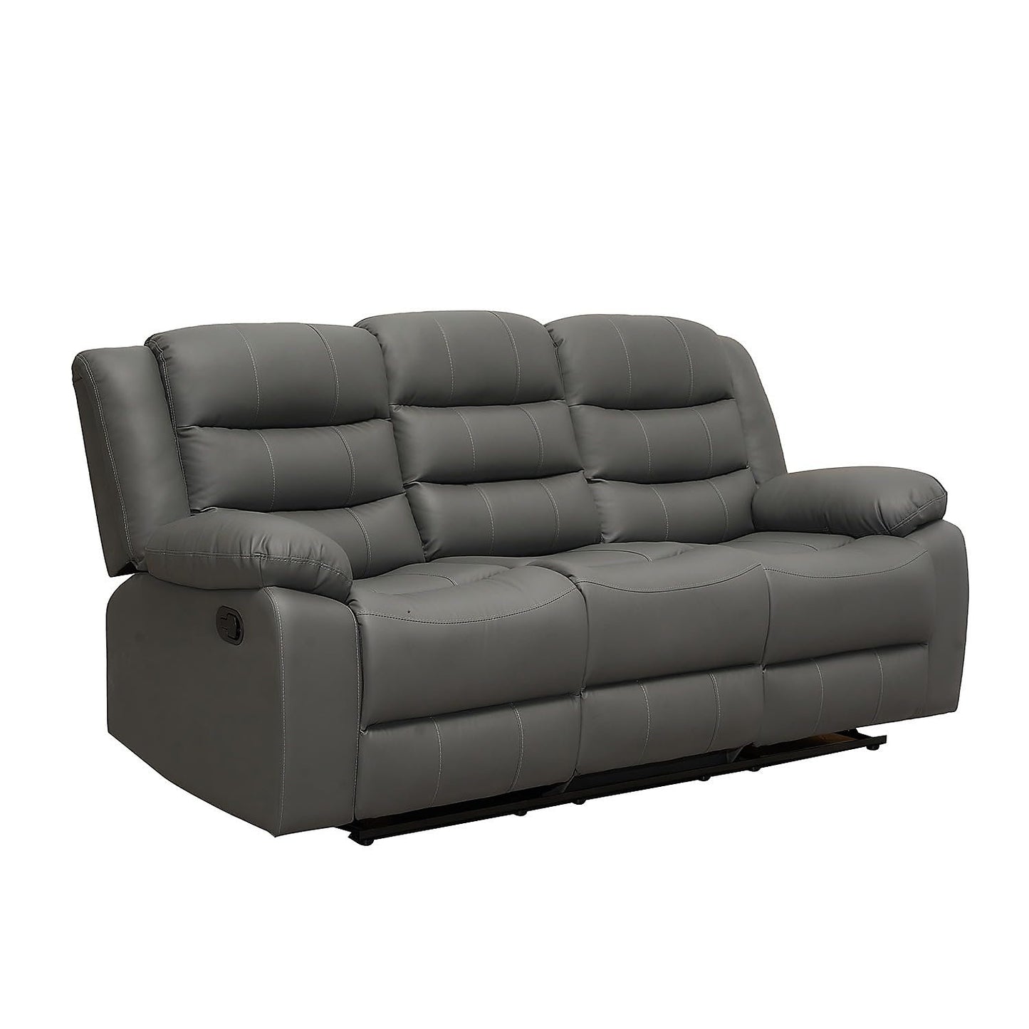 Roma 3+2 Aire Leather Manual Recliner - Grey