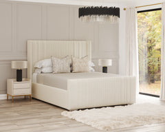 Paris Wing Lined Bespoke Bed Frame