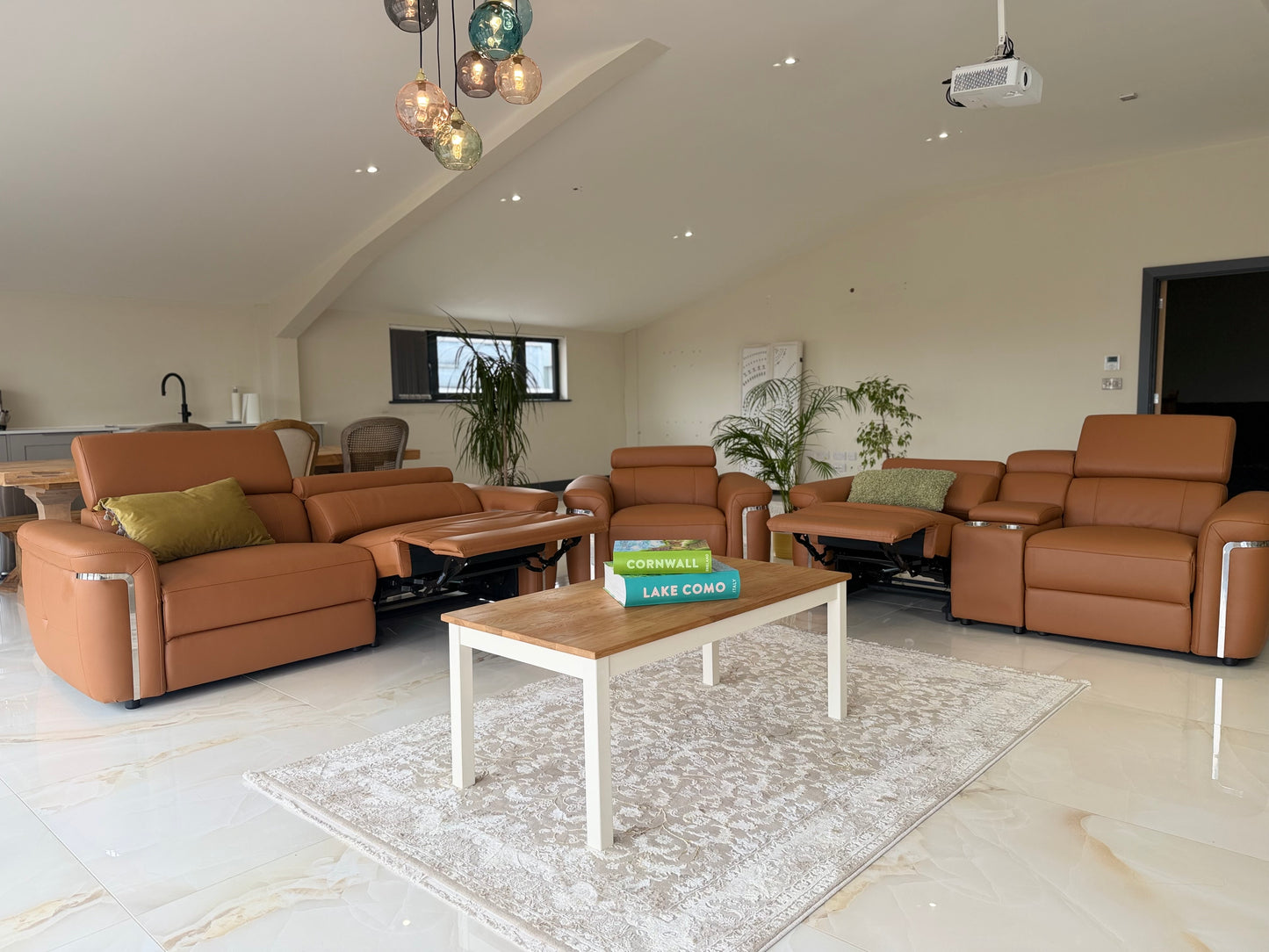 Somerville Electric Recliner 3+2 Seater Sofa - Tan