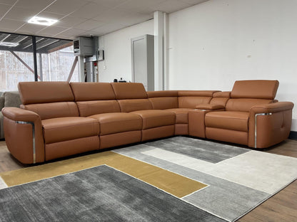 Somerville Electric Recliner Corner Sofa - Tan