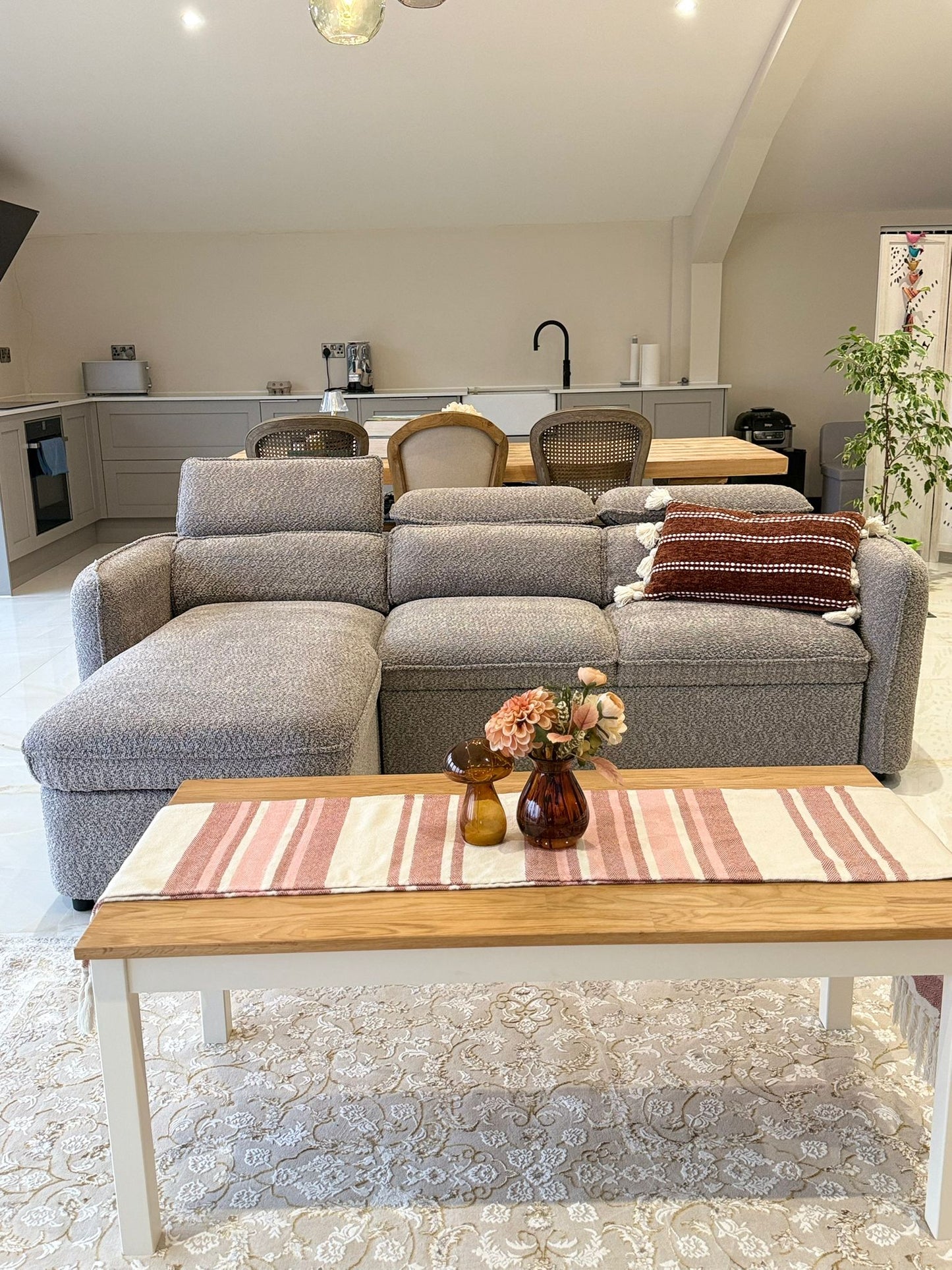 Capri Corner Sofa Bed With Storage - Grey - Universal Chaise - Pull Out Bed