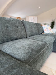Moscow U Shaped Storage Sofa Bed - Olive
