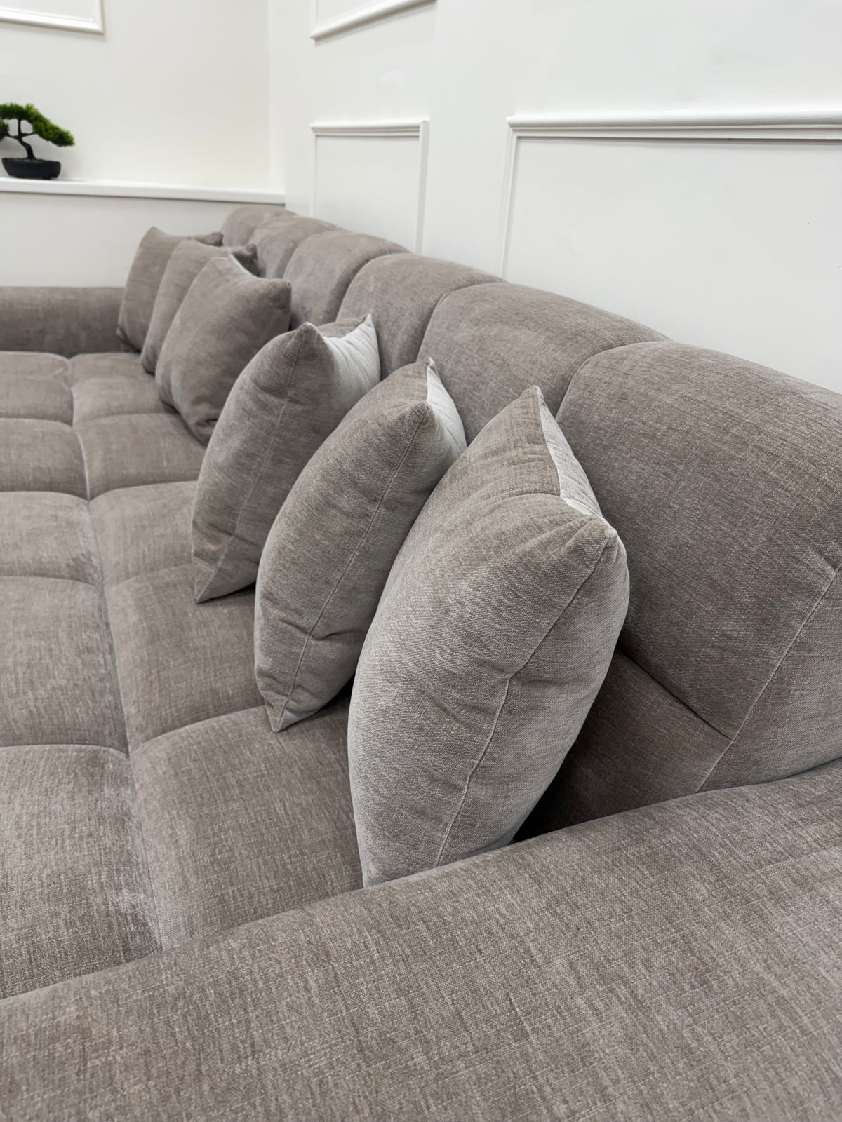 Jacob Sofa Latte Left Hand Facing Corner