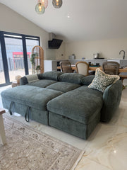 Moscow Universal Corner Sofabed With Storage - Olive