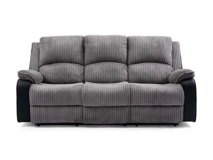 Rio Cord Fabric Recliner 3+2 Seater Sofa Grey