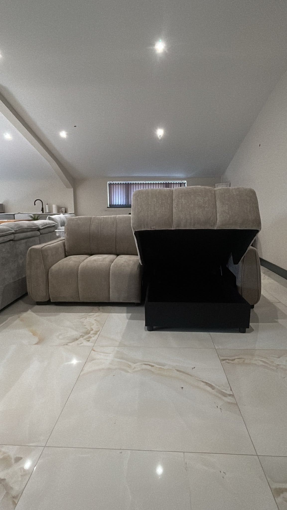 Portland Universal Storage Sofa Bed -  Beige