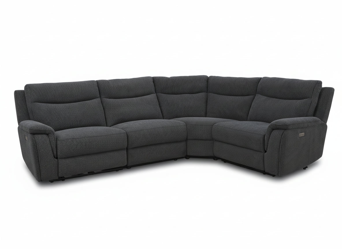 Maverick Black Power Recliner Modular Corner Sofa