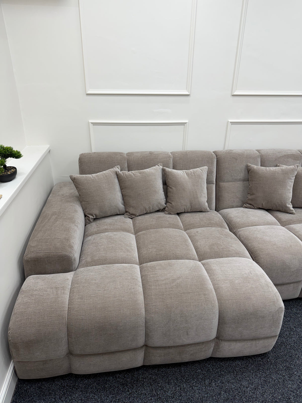 Jacob Sofa Latte Left Hand Facing Corner
