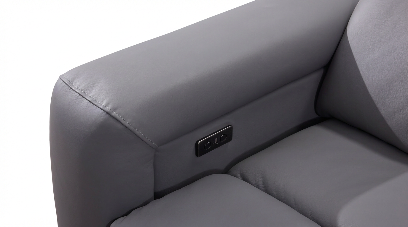Dallas 3 Seater Power Slider Sofa - Grey