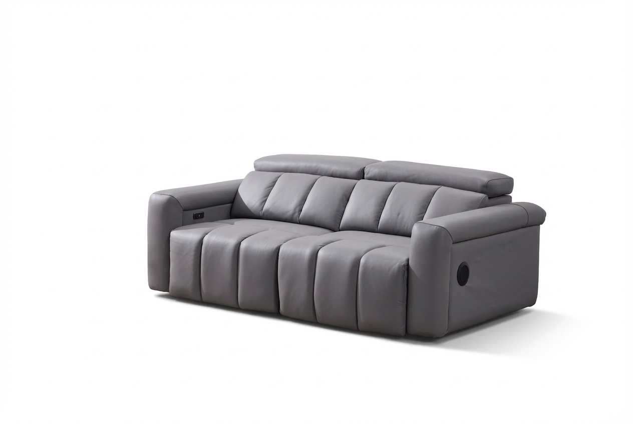 Dallas 3 Seater Power Slider Sofa - Grey