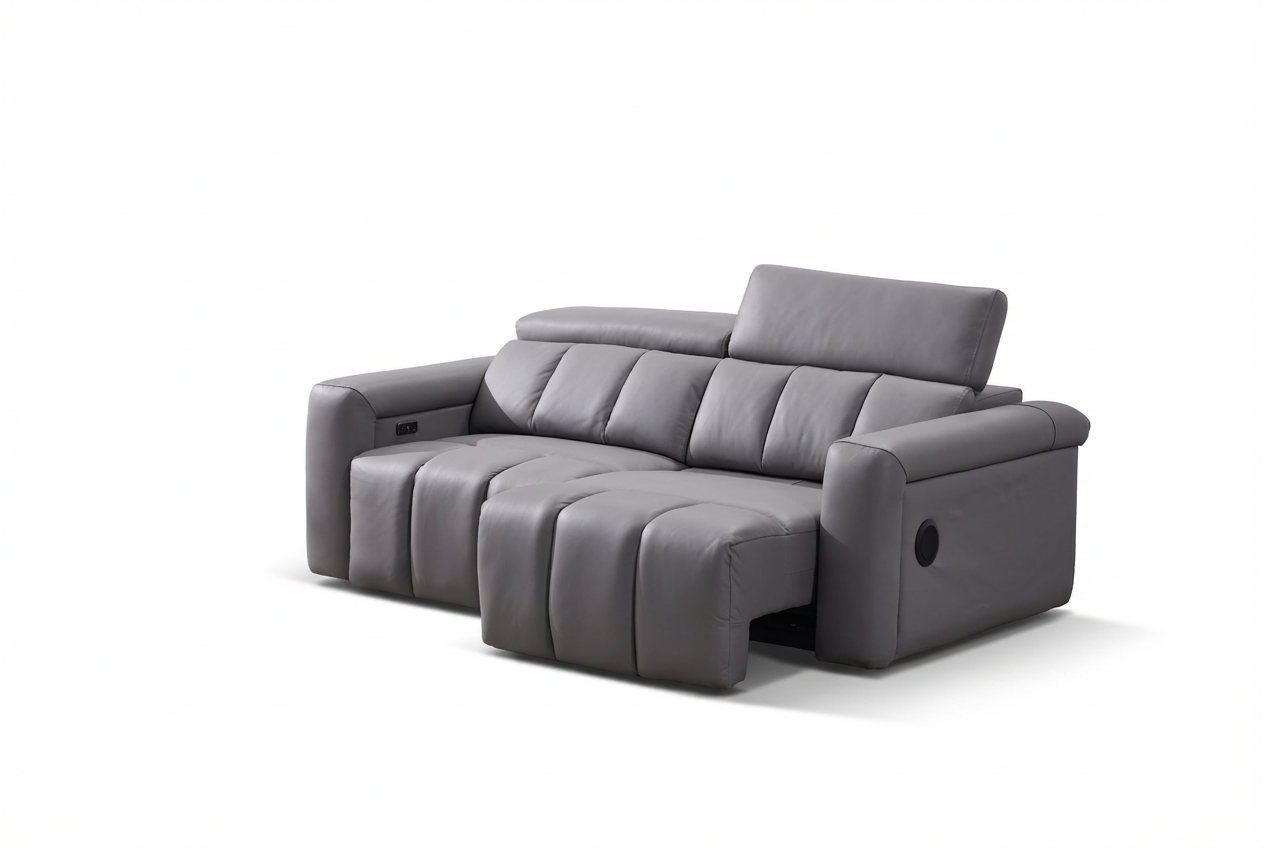 Dallas 3 Seater Power Slider Sofa - Grey