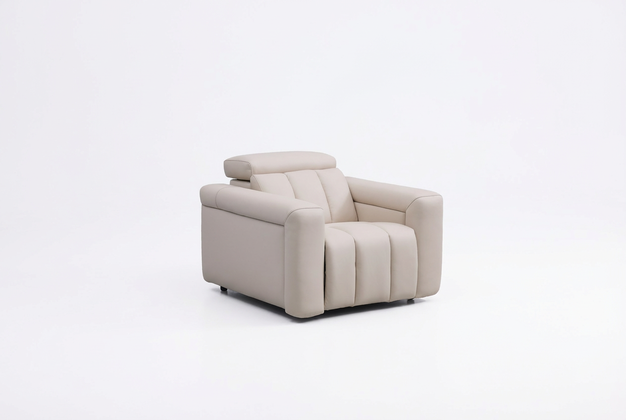 Ohio Cream Power Slider Recliner Armchair - Beige