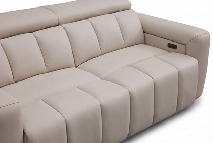 Ohio Beige 3 Seater Power Slider Sofa
