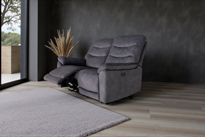 Toledo Grey 2 Seater Power Recliner Sofa