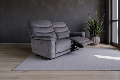 Toledo Grey 3 Seater Power Recliner Sofa