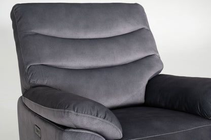 Toledo Grey Power Recliner Armchair