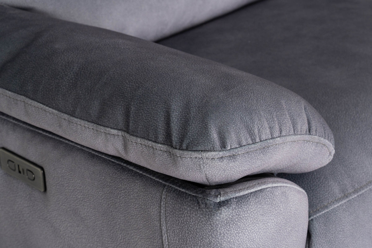 Toledo Grey Power Recliner Armchair