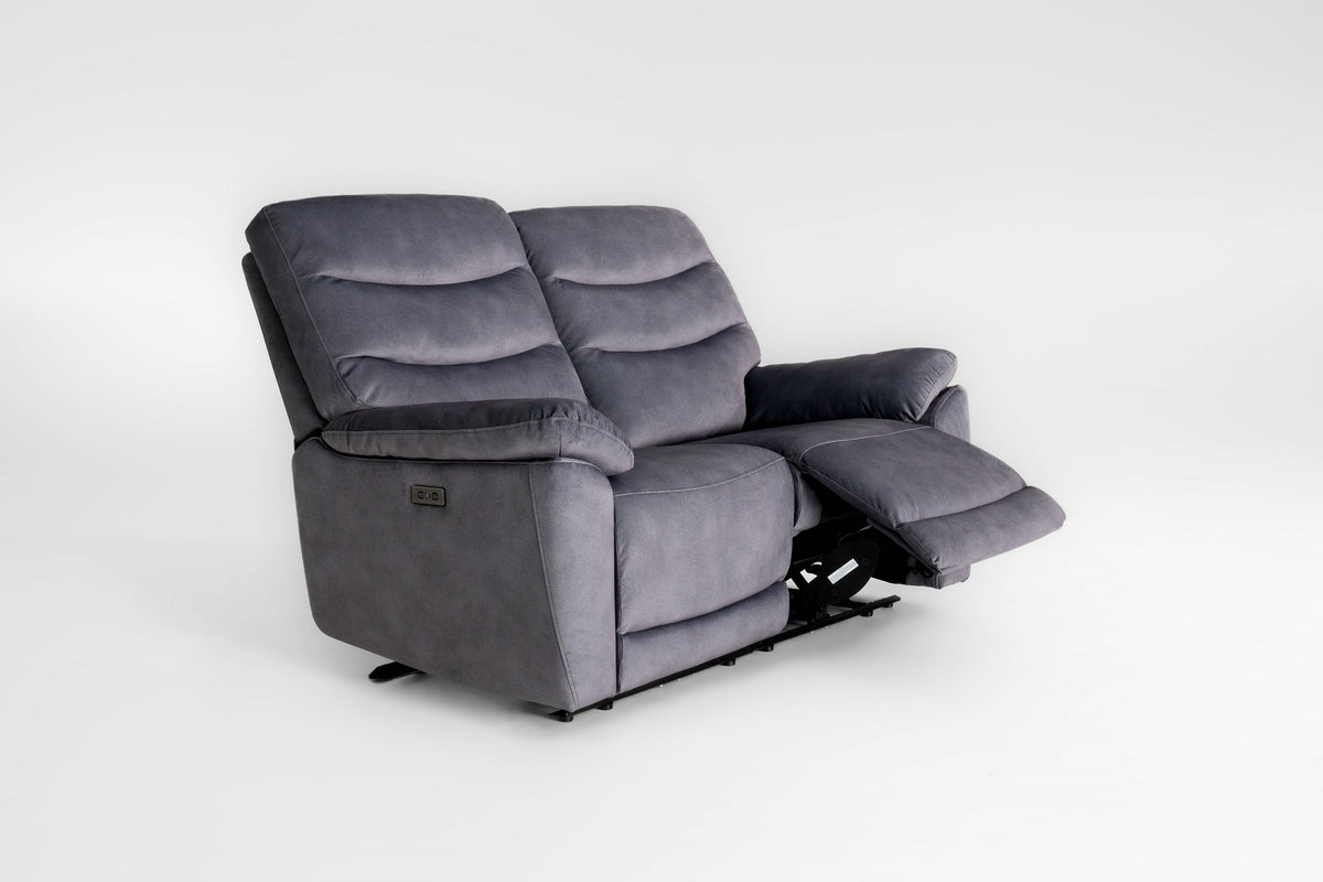 Toledo Grey 2 Seater Power Recliner Sofa