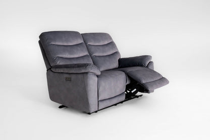 Toledo Grey 2 Seater Power Recliner Sofa