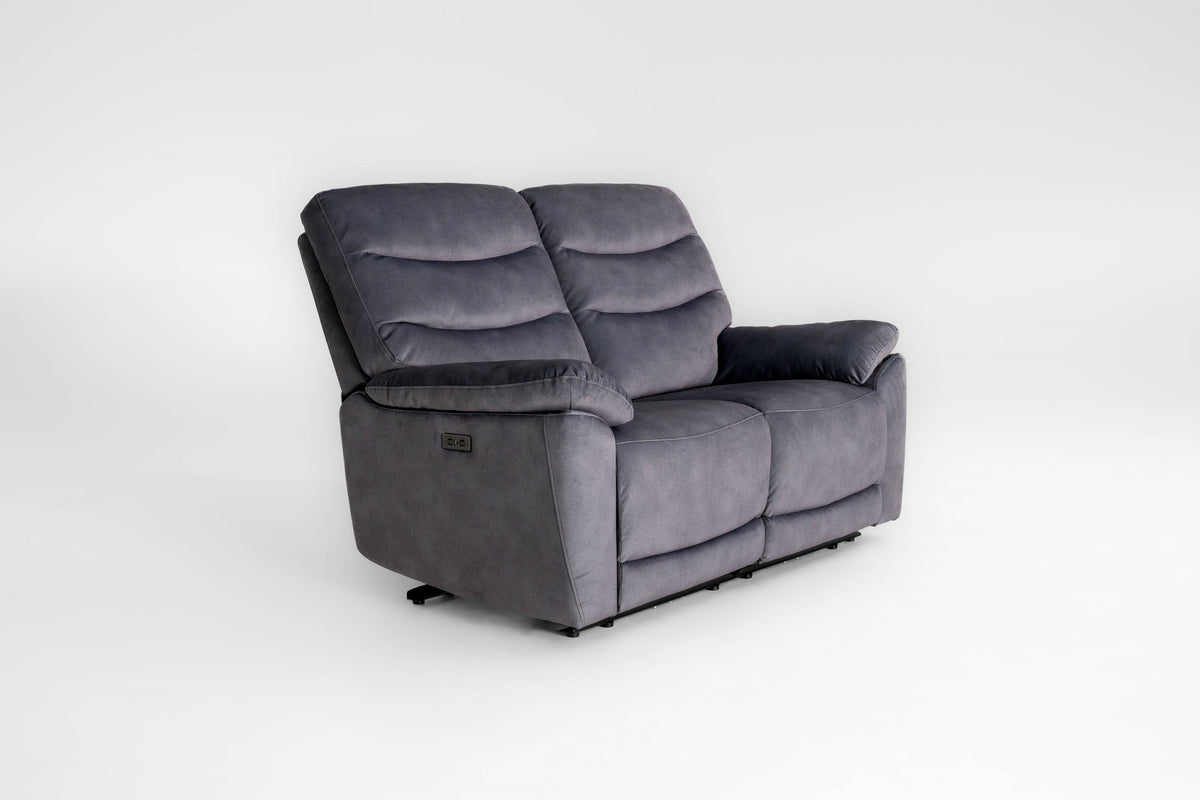Toledo Grey 2 Seater Power Recliner Sofa
