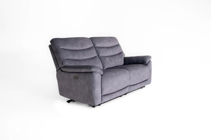 Toledo Grey 3 Seater Power Recliner Sofa
