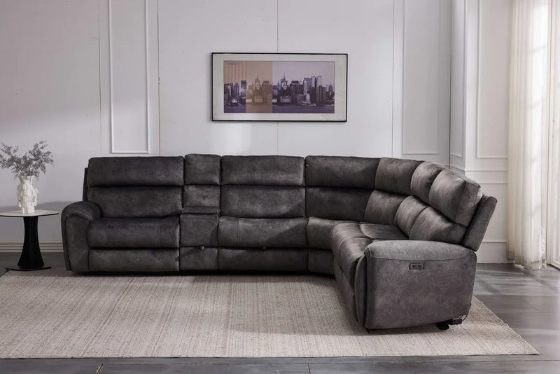 Vegas Power Recliner Corner Sofa - Grey