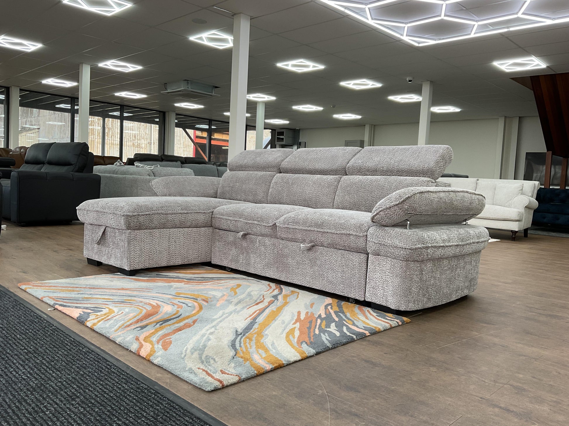 Hudson Universal Corner Sofa Bed - Grey