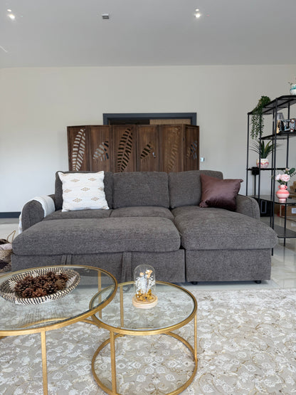 Moscow Universal Corner Sofabed With Storage - Brown