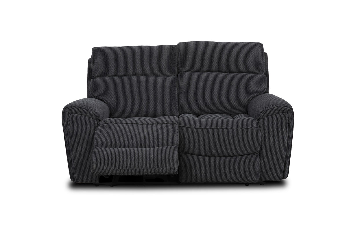 Atlanta Black Power Recliner 2 Seater Sofa