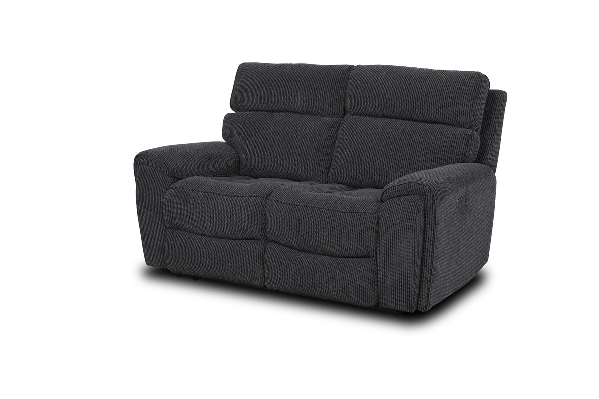 Atlanta Black Power Recliner 2 Seater Sofa