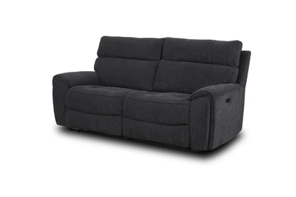 Atlanta Black Power Recliner 3 Seater Sofa