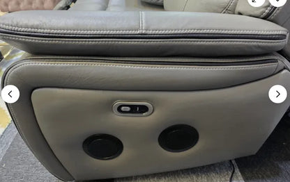 Prada Leather Recliner Sofa 3+2 Seater - Grey
