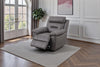 Lucca Power Recliner Armchair - Grey Fabric
