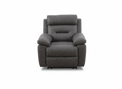 Lucca Power Recliner Armchair - Grey Fabric