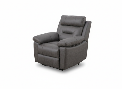 Lucca Power Recliner Armchair - Grey Fabric