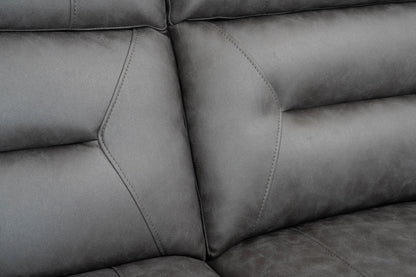 Lucca 2 Seater Power Recliner Sofa - Grey Fabric