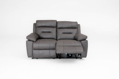 Lucca 2 Seater Power Recliner Sofa - Grey Fabric