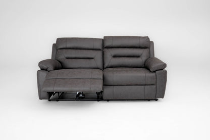 Lucca 3 Seater Power Recliner Sofa - Grey Fabric